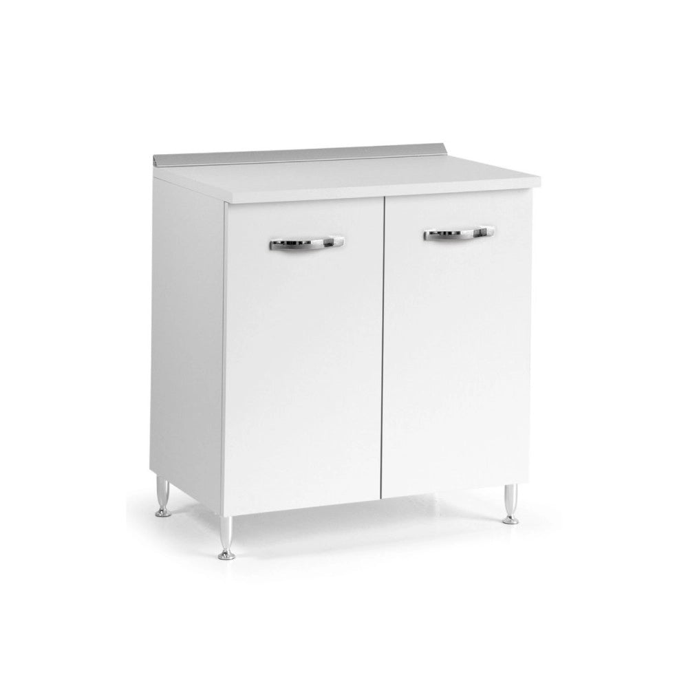 Base cucina due ante 80x50x85H colore bianco frassinato