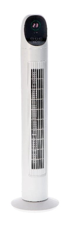 Ventilatore a Torretta con Timer e Controller Bianco 85 cm da 35 Watt