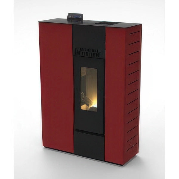 Stufa a Pellet Canalizzata Slim 10,30 kW Bordeaux per 294 m³, Modello Sterope