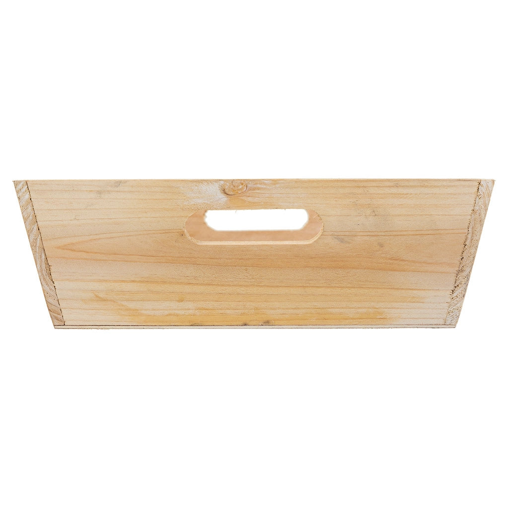 Cesto in legno marrone 35x27x9h
