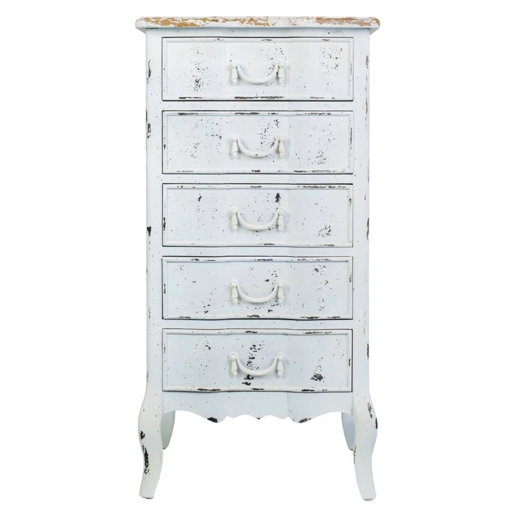Settimanale in legno bianco 50x40x98