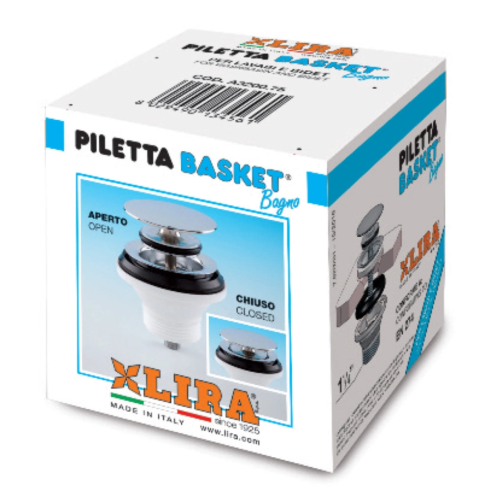 Piletta Bagno click clack con tappo chiusura ?no problem?