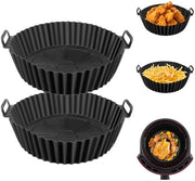 Accessori per Airfryer in Silicone - 2 pezzi - Silicagel Ecologico - Resistente a Temperatura Elevata - Flessibile e Non deforma - Forma per Airfryer