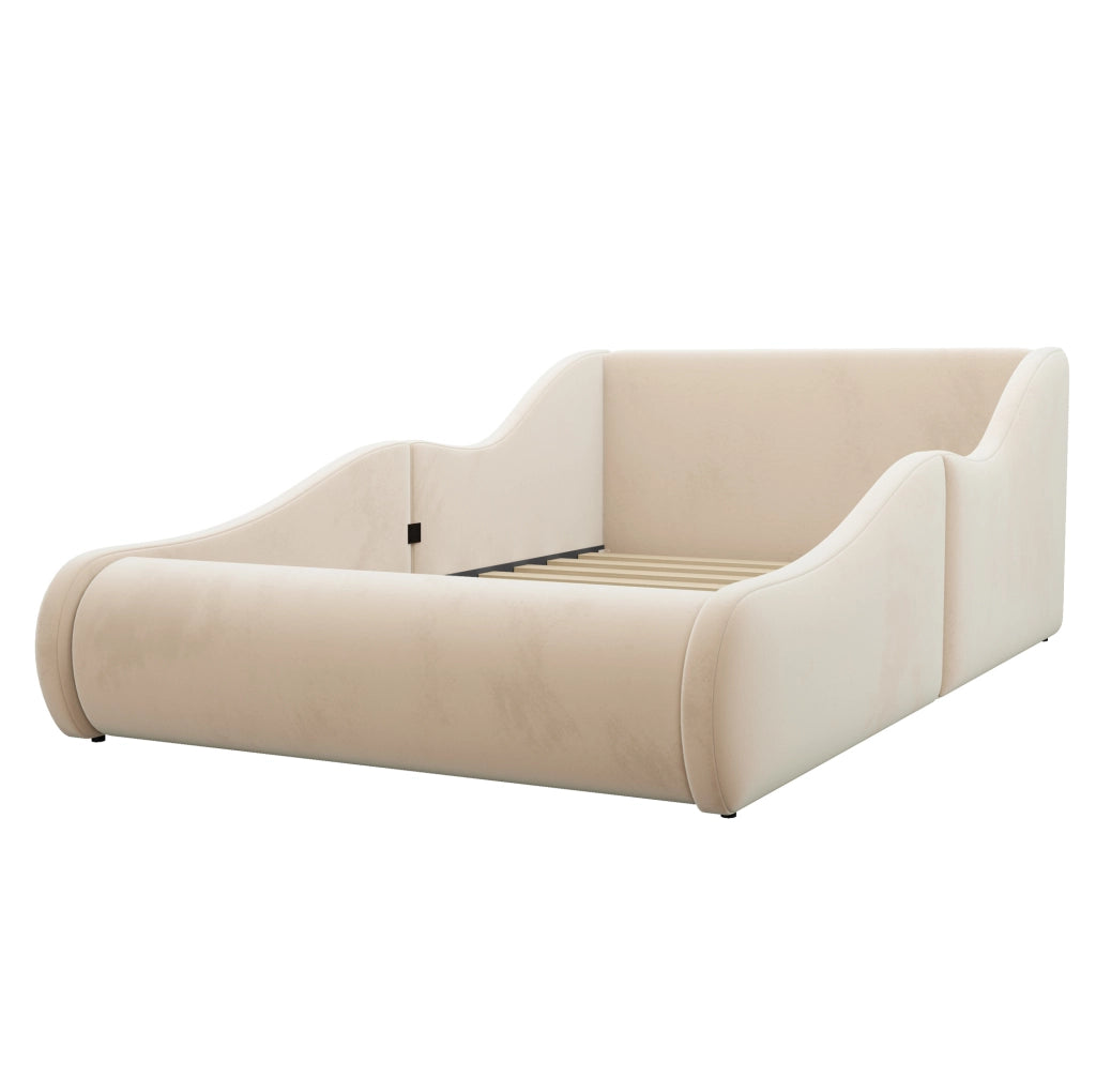 Letto imbottito per bambini 90x200 cm con testiera alta e sponde laterali