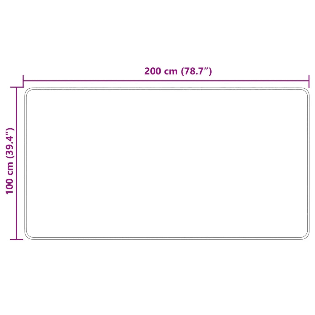 Runner Tappeto MARSA Multicolore 100 x 200 cm Poliestere e PVC 42023272