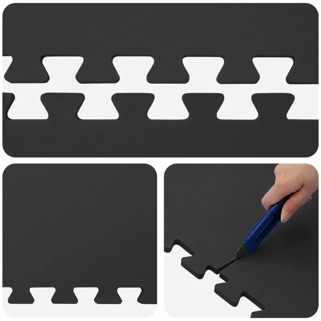 Tappeti 40 pcs Nero 14,4 m² Schiuma EVA 42040738