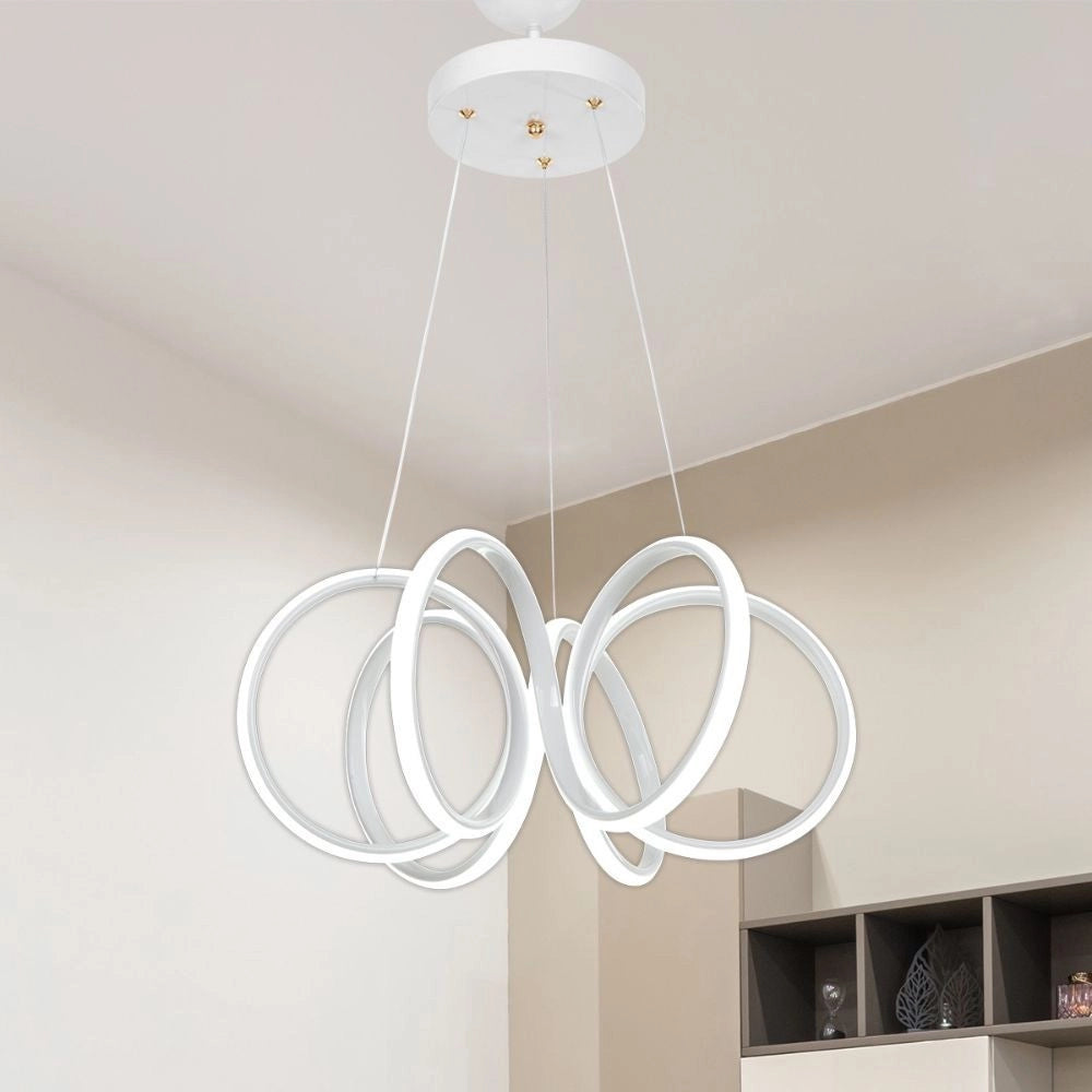 Lampada a sospensione LED forma spirale Ilya MDL4439 colore bianco