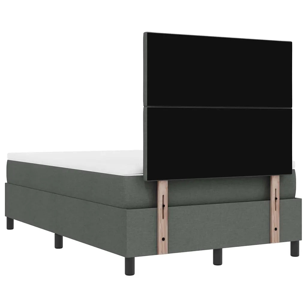 Letto a molle con materasso Grigio scuro 120 x 200 cm Tessuto 3344136