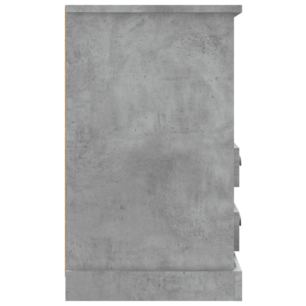 Set di 2 Comodini | Armadio da Notte | Mobiletto da notte Grigio Cemento 43x36x60 cm