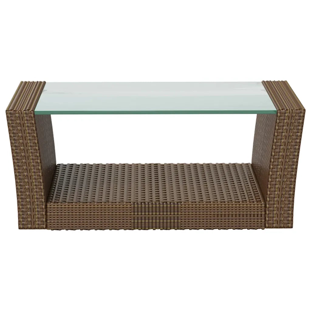 Set Divani da Giardino 8 pz con Cuscini in Polyrattan Marrone 3095943