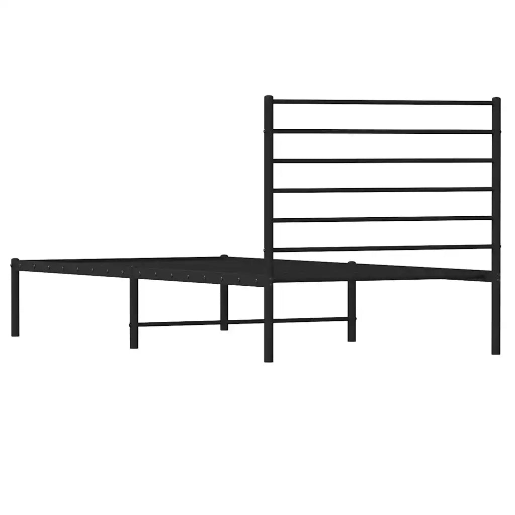 Giroletto con Testiera in Metallo Nero 107x203 cm 352315