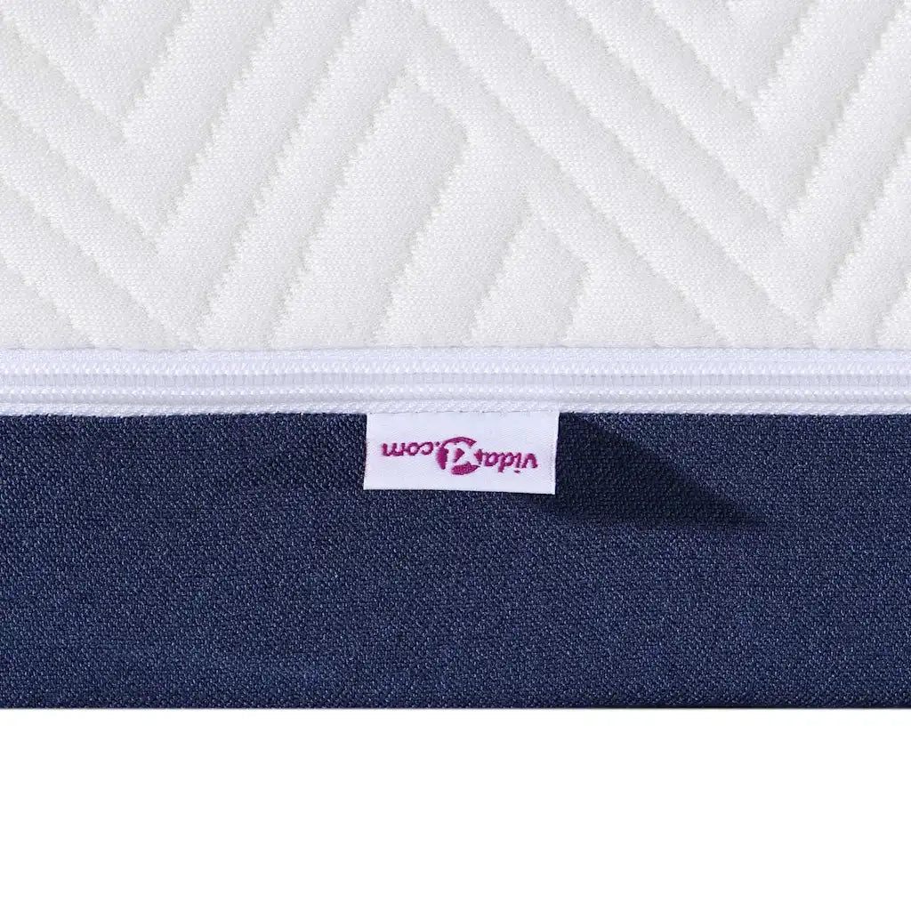Materasso Bianco e Blu 70 x 200 cm Tessuto Jacquard 4106335
