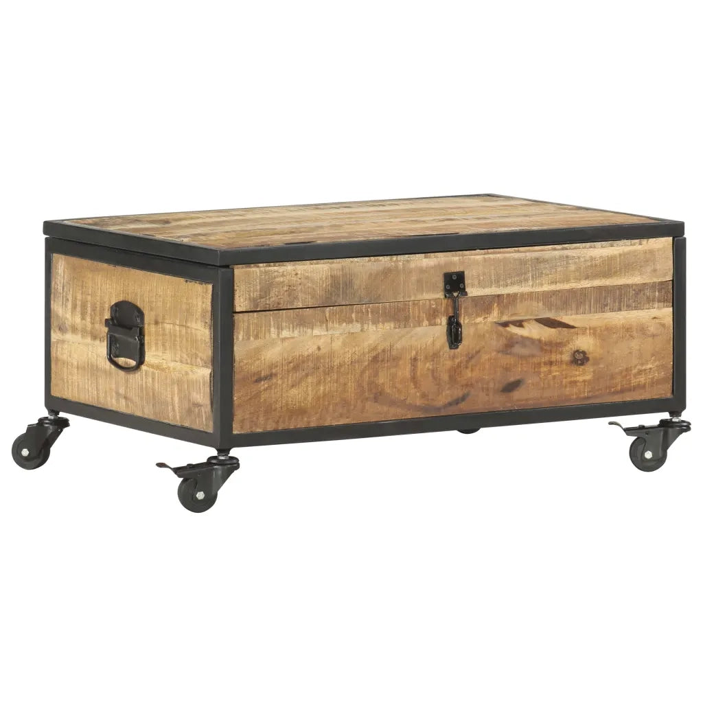 Tavolino da Salotto 70x50x33 cm in Legno Massello di Mango 286378
