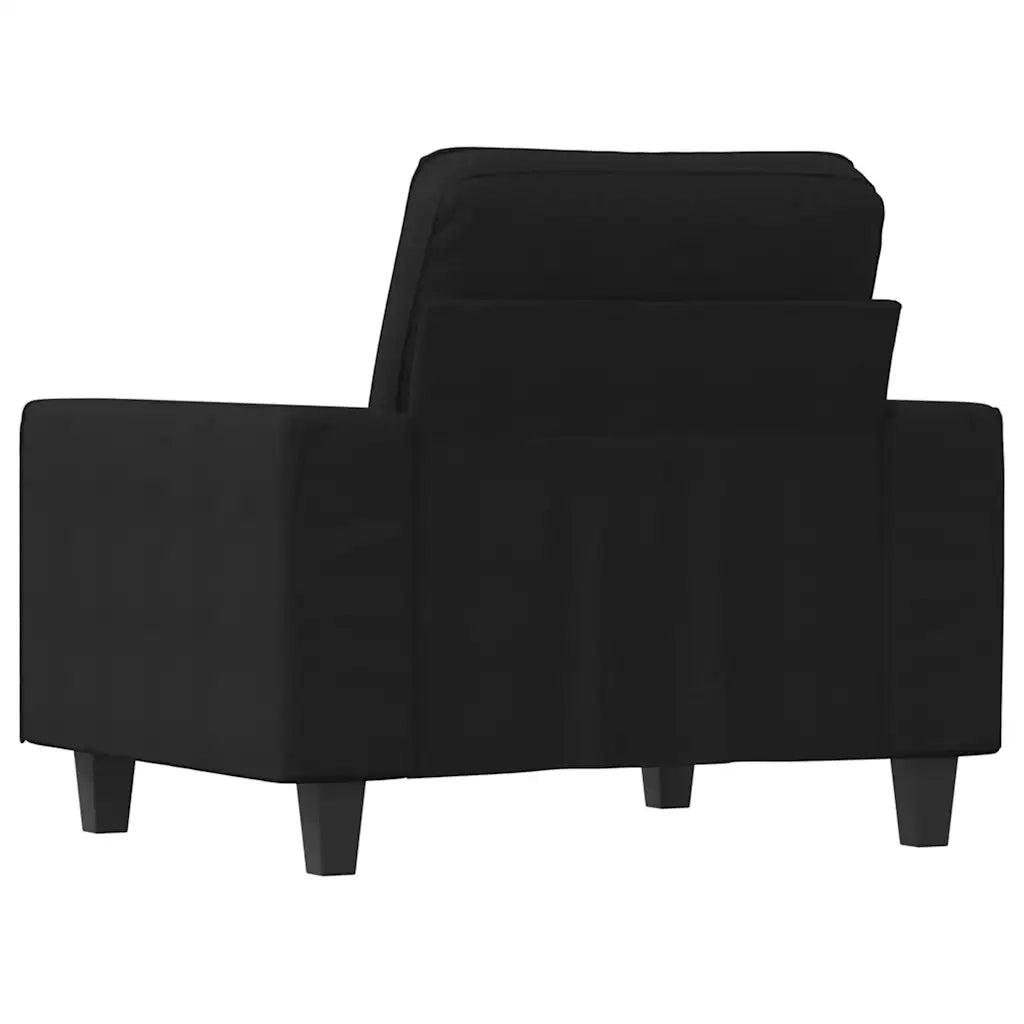 Poltrona | Sedia Relax Nera 60 cm in Tessuto