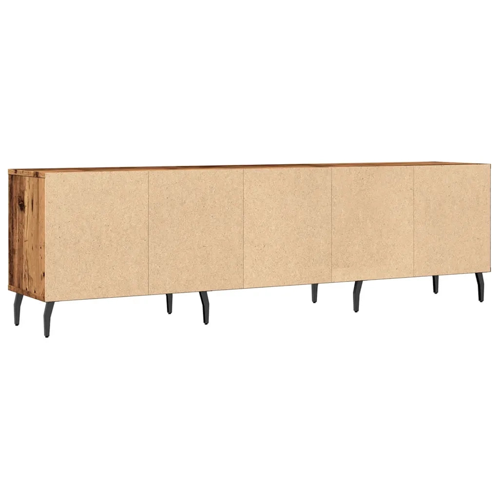 Mobile porta TV dal design vintage con ampio spazio contenitivo 150 x 30 x 44 cm atmosfera accogliente realizzato in legno invecchiato 02_0051072