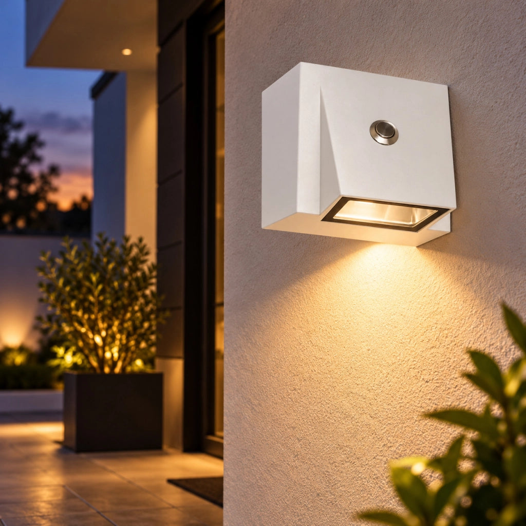 APPLIQUE LED 5W ESTERNO LAMPADA PARETE BIANCA IP65 3000K 4000K 6000K ET-31694