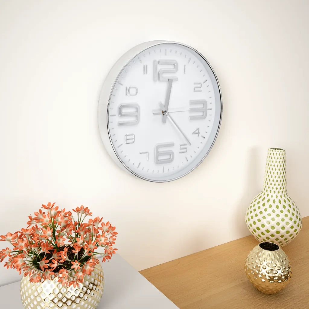 Orologio da Parete 30 cm Argento 50632