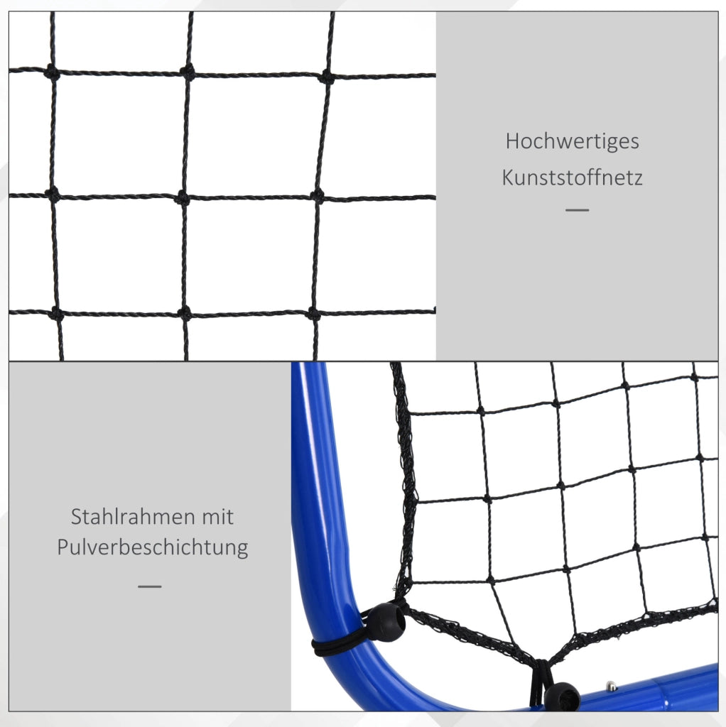 Rete Rebounder da Calcio Pieghevole in Acciaio Blu