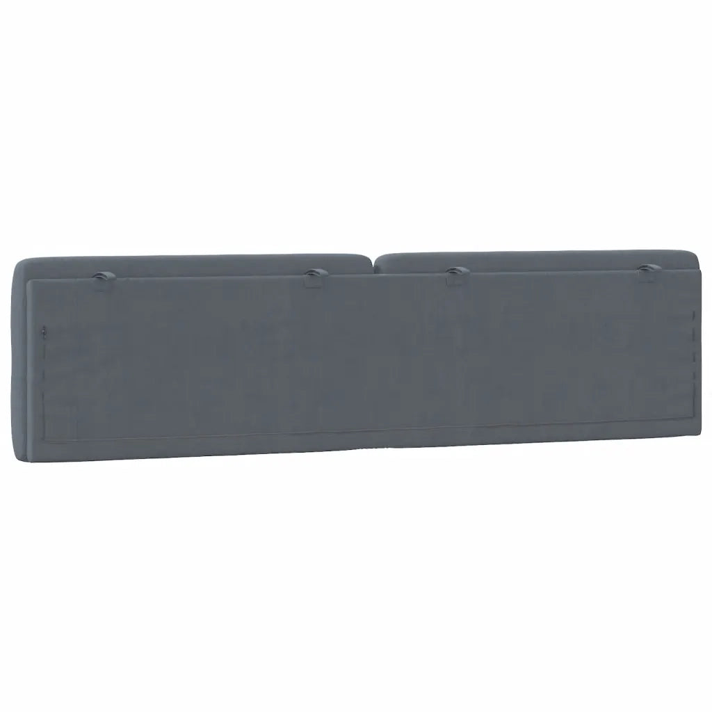 Coussin de tête de lit gris foncé 200 cm velours
