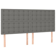 Testiera | Testata Grigio Scuro 180x5x118/128 cm Tessuto