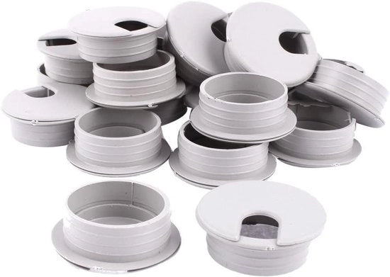 Coperchio per cavi a gomma 35mm grigio - 24 pezzi - accessori per ufficio