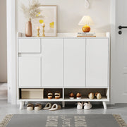 Mobile Credenza Scarpiera con 4 Ante e Cassetto ¨C MINIMAL ¨C Bianco, 120x99x35 cm