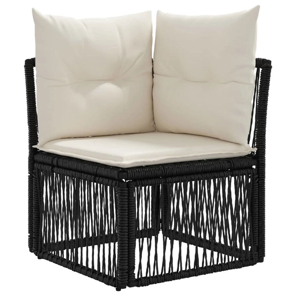 Set Divano da Giardino 8 pz Nero polyrattan 3434236