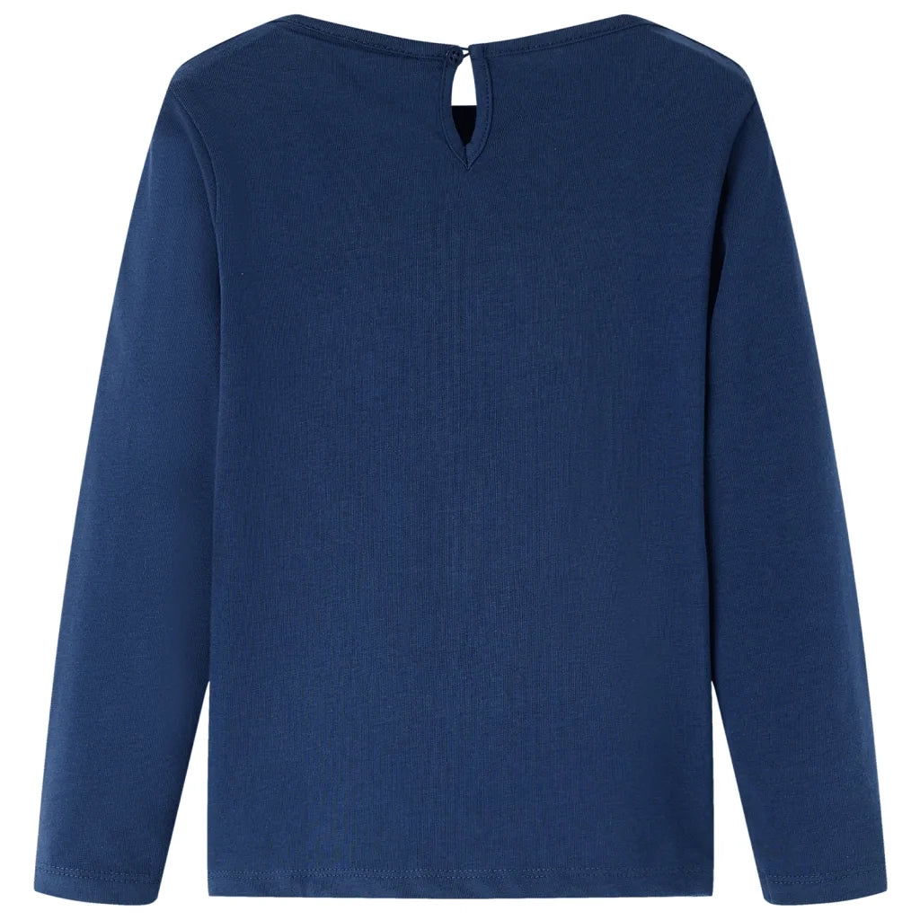 Maglietta per Bambini Maniche Lunghe Blu Marino 104