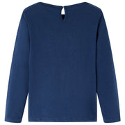Maglietta per Bambini Maniche Lunghe Blu Marino 104