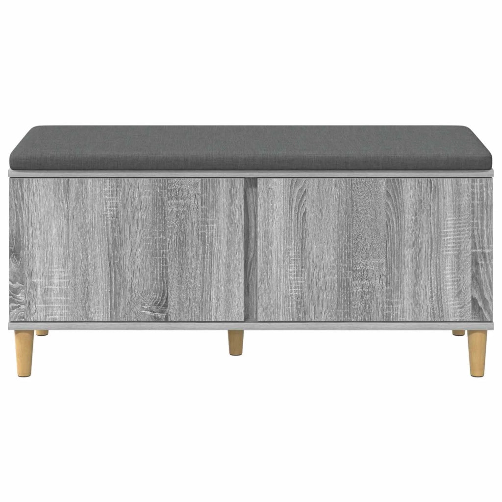 Panca per ingresso con cuscino Sonoma grigia 100 x 38 x 46 cm