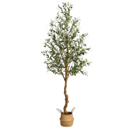 Olivo Artificiale 180 cm Albero Realistico con Olive e Vaso Decorativo da Interno