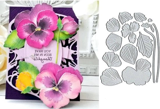 Fogliere Metalliche per Tagliare per Carte da Invito - Stencil per Tagliare per Carte da Invito per Fai da Te Scrapbooking Album Decorazione Incisione a Rilievo Carta Carta da Invito Arte e Artigianato