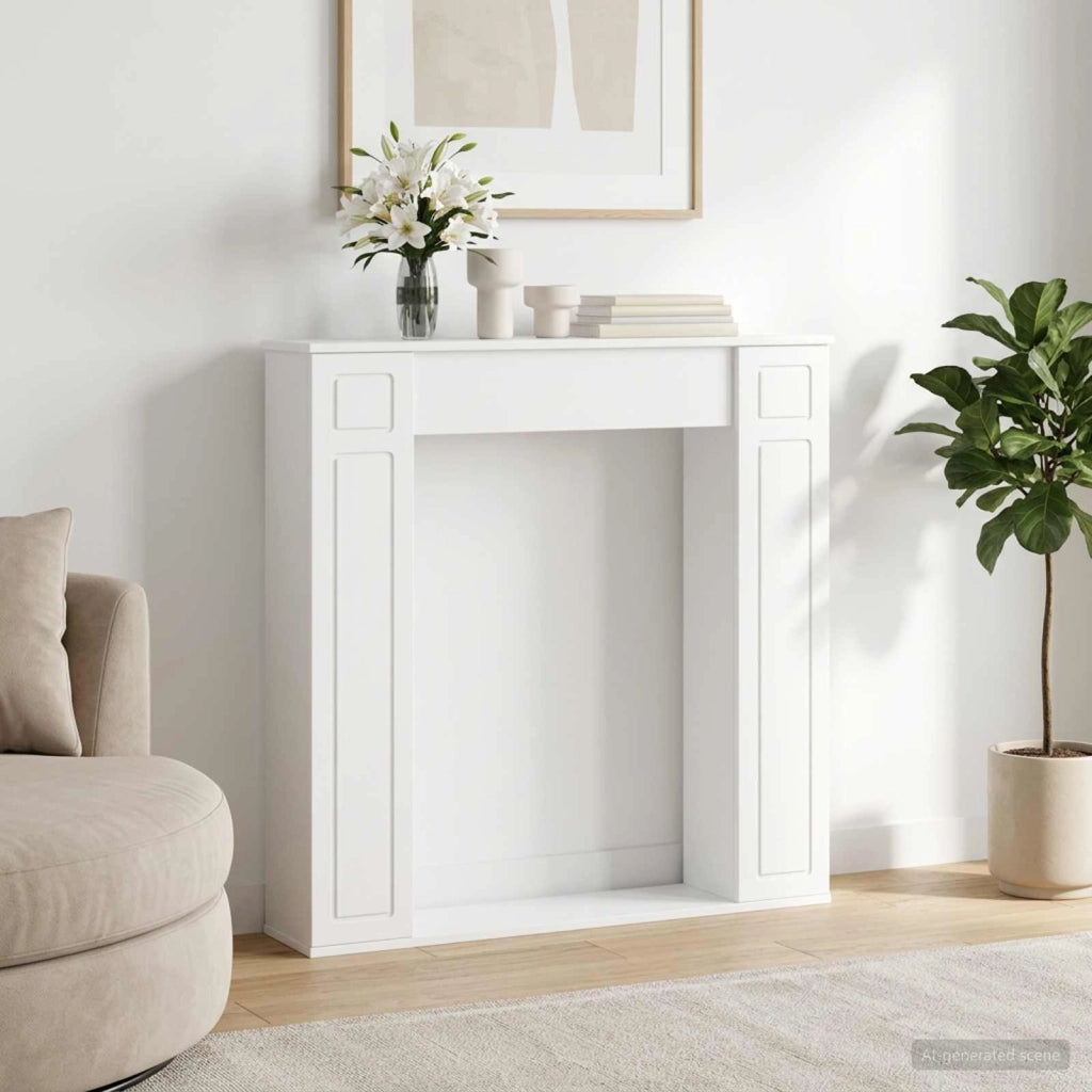 Cornice per camino Bianco 100 x 20 x 100 cm 8006615