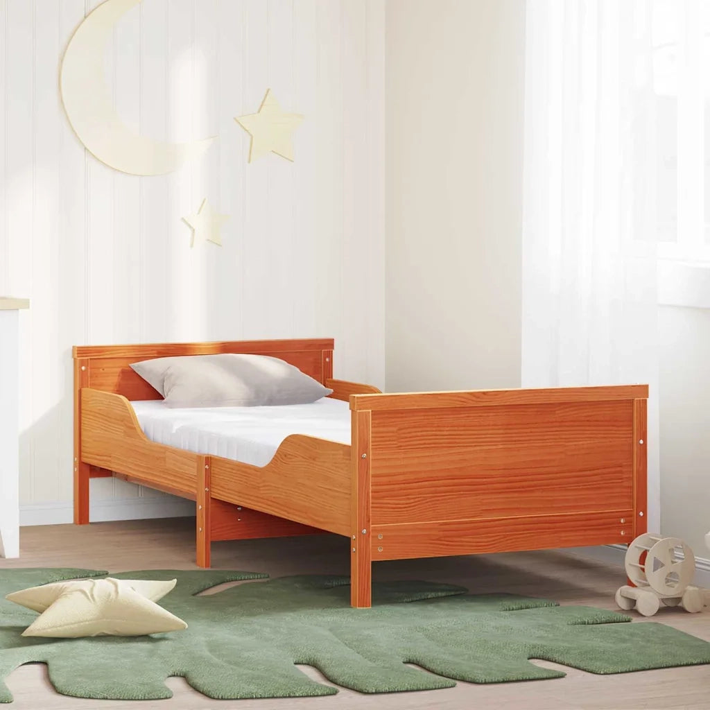 Struttura letto con materasso estensibile-Giroletto Marrone 80 x 200 cm 207298