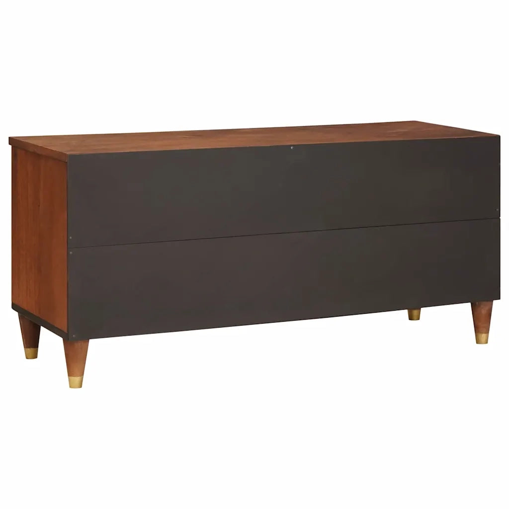Mobile TV Marrone 100 x 33,5 x 46 cm Legno di mango massello 4018896