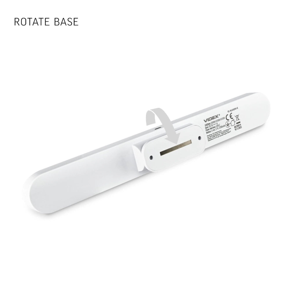 Videx lampada LED ricaricabile USB‑C magnetica con telecomando