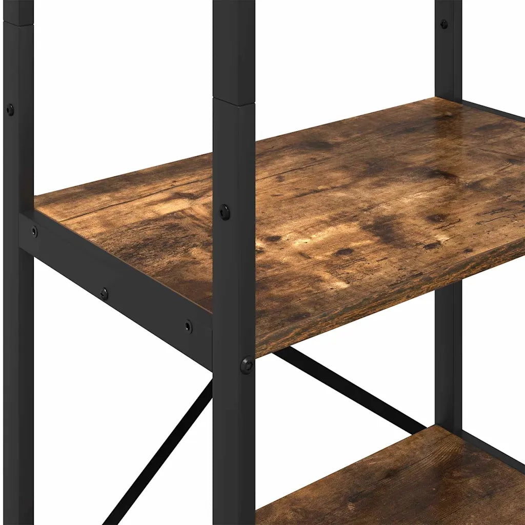 Libreria-Scaffale per Libri-Mobile di Stoccaggio Rovere fum¨¦ 56 x 34 x 171 cm Legno multistrato