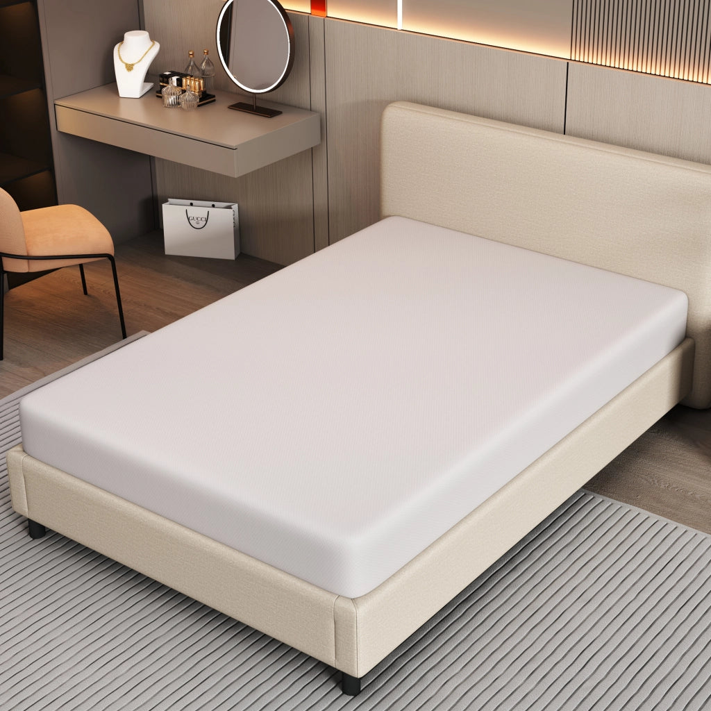 Materasso singolo 90x200; materasso in schiuma ergonomico; Bianco