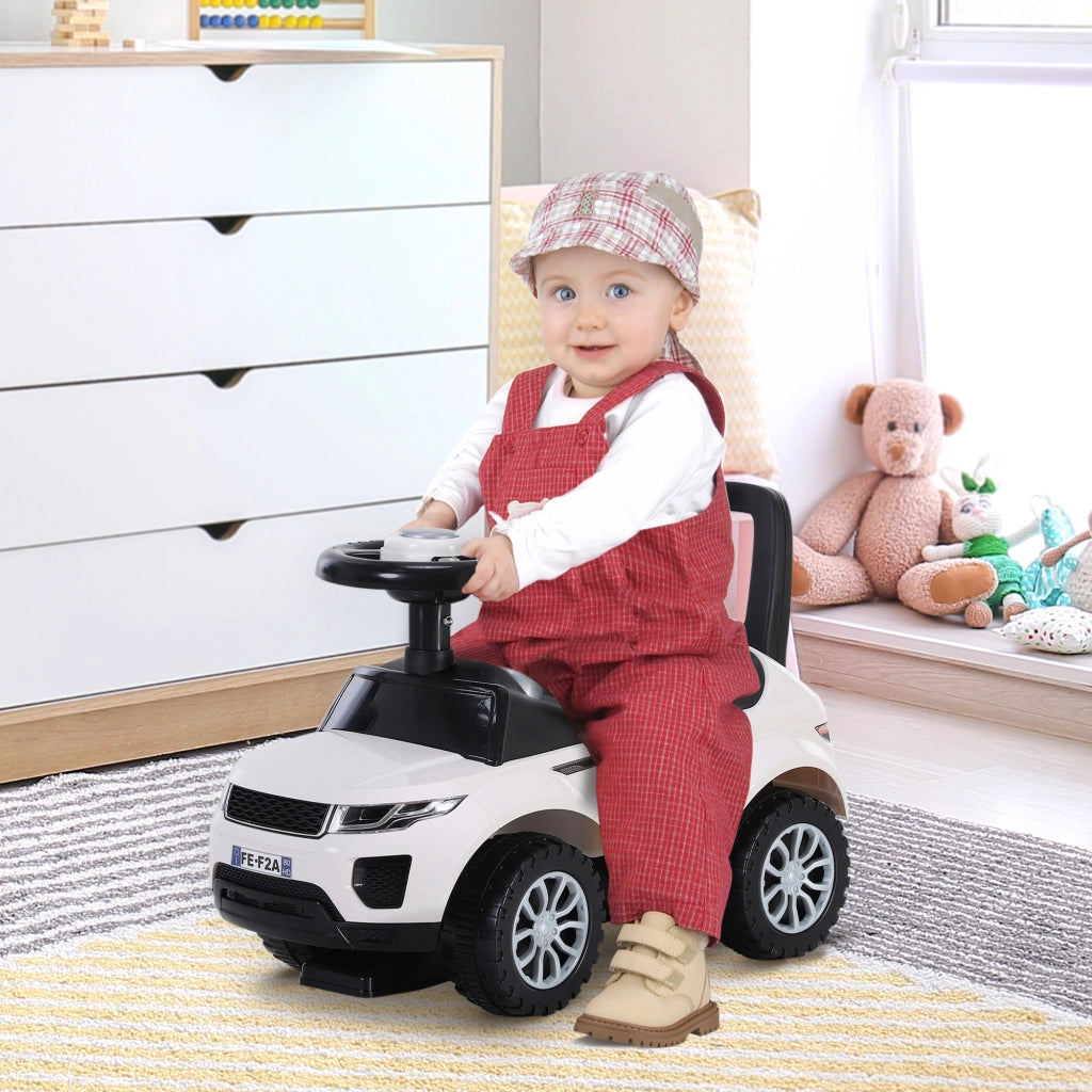 Macchina Cavalcabile per Bambini ¨C zephmum ¨C Bianco, con Contenitore