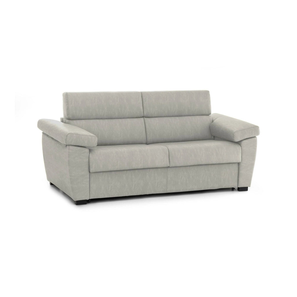 Fisciano, Divano Letto 2 Posti Sfoderabile Made in Italy, 205x95 cm Beige