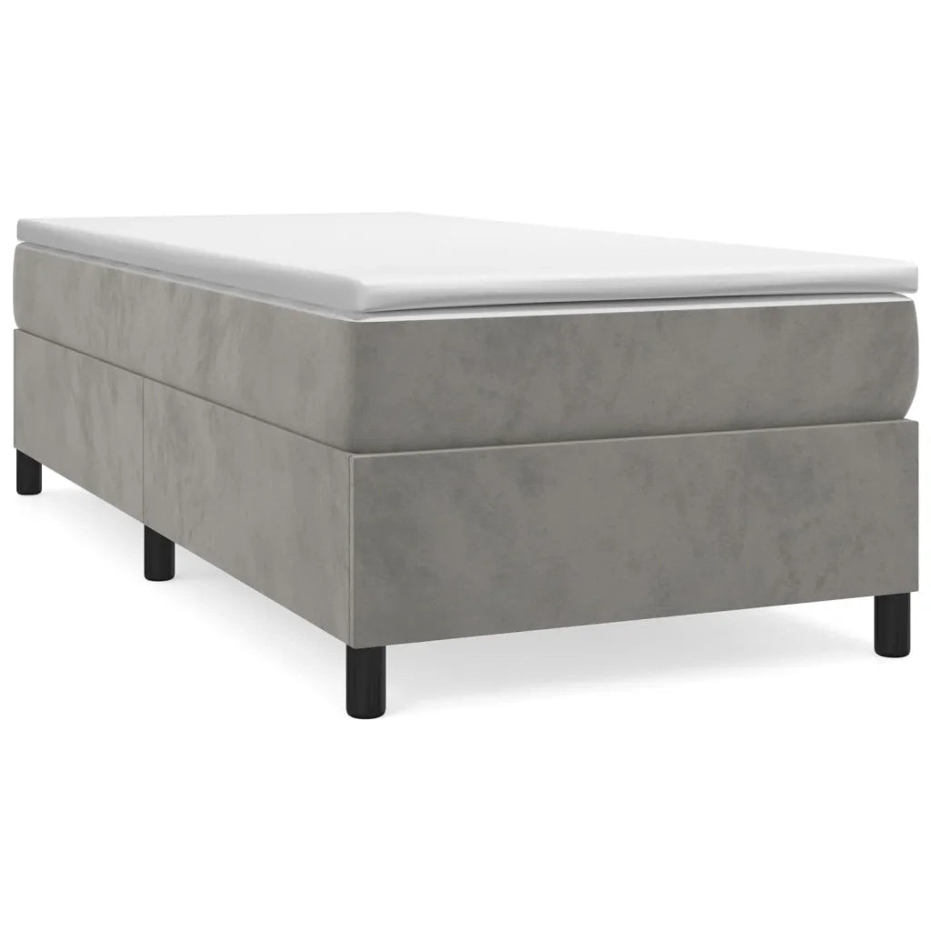 Struttura Letto a Rete a Molle Grigio Chiaro 90x200 cm Velluto 3121096