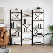 Libreria-Scaffale per Libri-Mobile di Stoccaggio Rovere Sonoma 156 x 25 x 167 cm Legno multistrato 734424