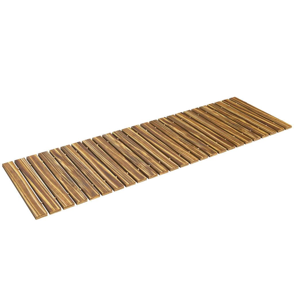 Camino da giardino in legno ¨C zephmum ¨C 120x38 cm carbonizzato