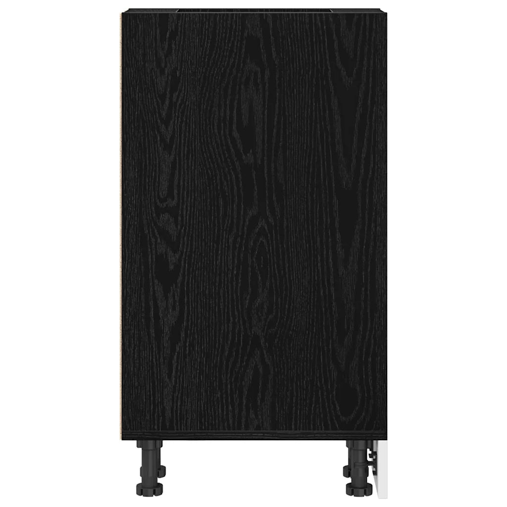 Base per Cucina-Mobile Base da Cucina Riga Rovere nero 20 x 44,5 x 81,5 cm