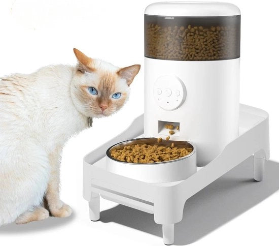 Sostegno per Alimentatore Automatico Gatto e Cane - Sostegno per Alimentatore Automatico con 3 Altezze Regolabili - Alimentatore Automatico per Gatti Anti-slip