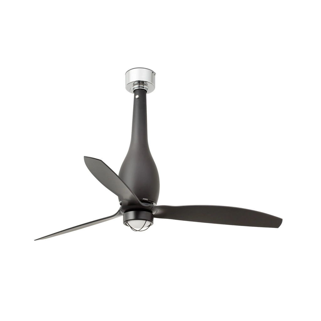 FARO Ventilatore da Soffitto con Luce Motore DC 6 Velocita con Funzione Inversa Telecomando per Ambienti 13-176 m² Nero Opaco AcciaioVetro FARO-32006_10
