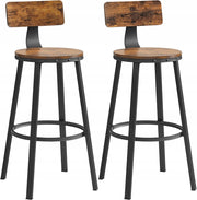 SGABELLI DA BAR Valora 2 PEZZI Stile Loft Marrone Rustico per Cucina x2
