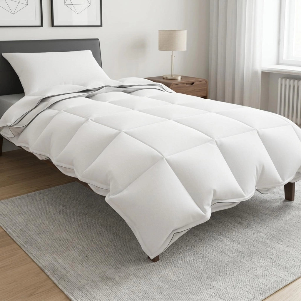 Set di Piumoni Bianco 155 x 200 cm Cotone, Bambù, Poliestere 3431522