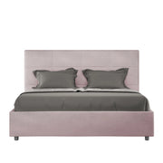 BS COM Letto una piazza e mezza senza rete imbottito 130x210 microfibra glicine