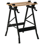 Tavolo da lavoro pieghevole con morsetti ¨C Minimal ¨C nero, 63.5x60.5x78cm